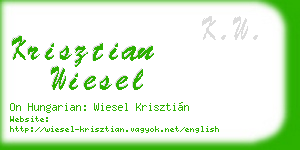 krisztian wiesel business card